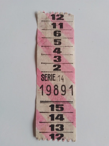 Boleto Colectivo Capicua 19891 Serie 14 Linea 85 0