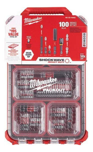 Milwauke E Shockwave - Juego De 100 Brocas De Impacto 0