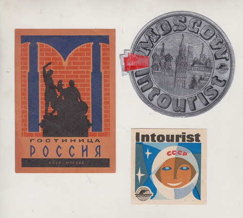 Era Sovietica Lote 3 Antiguos Luggage Hoteles Rusia Vintage 0