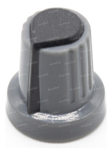 6 Perillas Potenciometro Eje 6mm Estriado Gris Con Negra 0