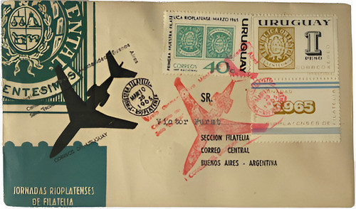 Uruguay Sobre Primer Día Jornadas Rioplatenses 1965 Sp3 0