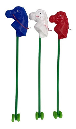 Caballito De Palo Plástico Con Ruedas 0