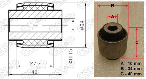 Buje De Parrilla Superior (4) Gsp Honda Civic 93 Coupe 93-95 0