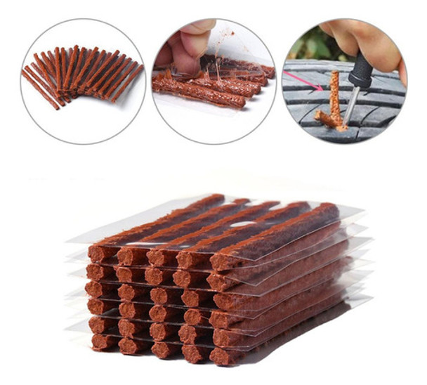 Refil Reparo Pneu Sem Câmara Macarrão Caixa Com 10 Uni Refis 0