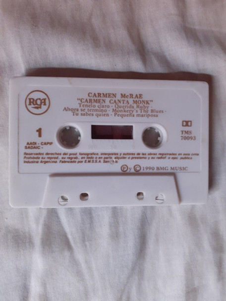 Cassette Carmen Canta Monk Carmen Mc Rae 0 Cassette Carmen Canta Monk Carmen Mc Rae 0