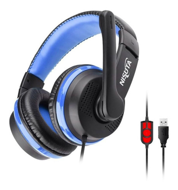 Nisuta Auricular Con Microfono Gamer Usb Azul Ns-aug9 Ppct 0 Nisuta Auricular Con Microfono Gamer Usb Azul Ns-aug9 Ppct 0