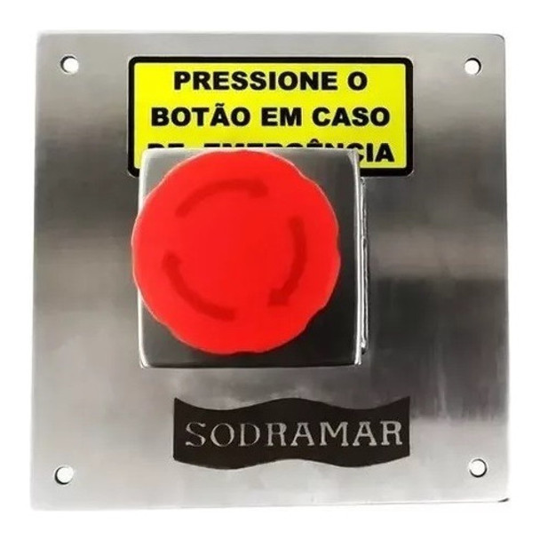 Botão De Segurança Em Aço Inox De Parede - Sodramar 0