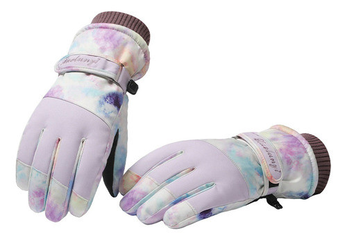 . Luvas De Esqui Femininas À Prova D'água, Neve, Clima Frio, 0