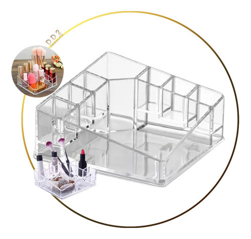 Organizador De Acrilico 8 Divisores Porta Cosmeticos Makeup 0