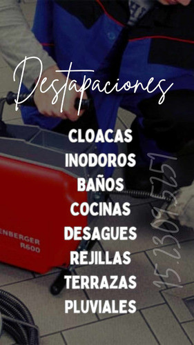 Destapaciones Cañerias Cloacas En Villa Soldati 0