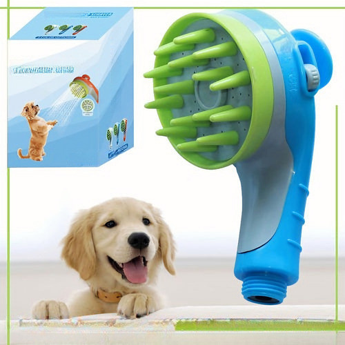 Ducha Rociador De Cabeza Con Champú Pincel Cachorro Mascota 0