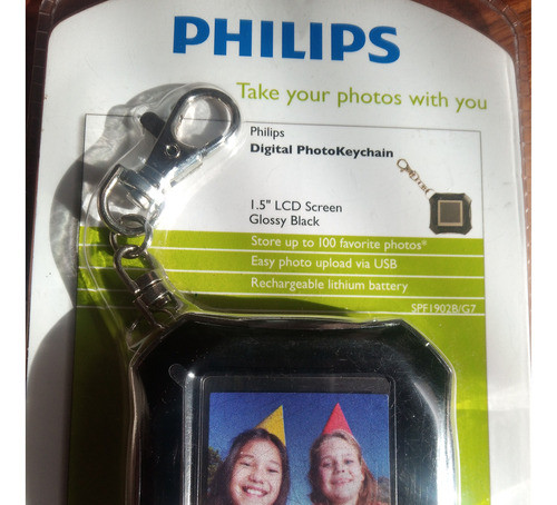 Llavero De Fotos Digital Philips Lcd Screen 1.5  8mb Reloj 0