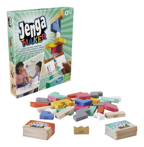 Juego De Mesa Jenga Maker Juego De Rapidez Hasbro Original 0