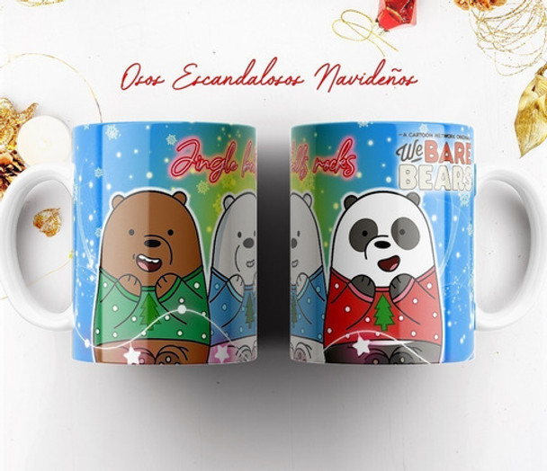 Plantillas Tazas Navidad Osos Infantil Diseño Sublimar Tn03 0