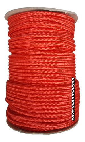 Soga Cabo Trenzado Poliester Dacron Rojo 6 Mm X 20 M Dk 0