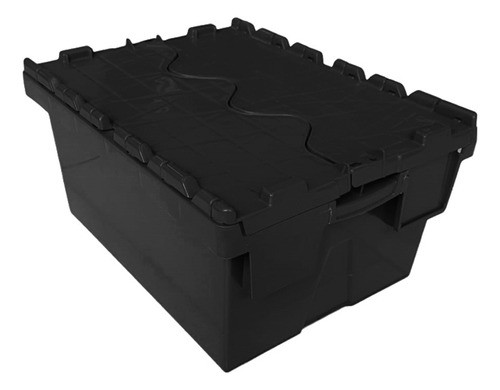 Caixa C/ Tampa Acoplada Reforçada Multiuso Preta 14l 0