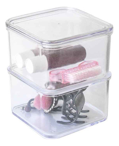 Organizador Multiuso Duplo De Acrílico Cristal 0