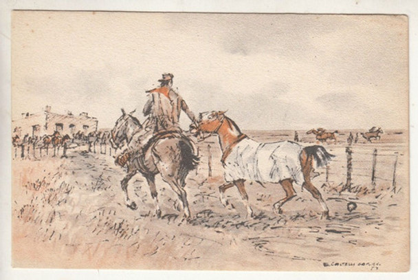 Postal Gauchesca Dibujo Castells Capurro Llevando Ilusiones 0 Postal Gauchesca Dibujo Castells Capurro Llevando Ilusiones 0