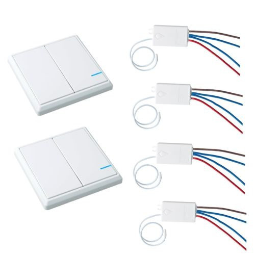 2 Kit Inalámbrico 2 Canales On/off Lámpara Mando Interruptor 0