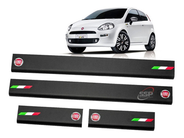 Cubre Zocalos Laminados Negros P/ Fiat Punto Logo +bandera 0 Cubre Zocalos Laminados Negros P/ Fiat Punto Logo +bandera 0