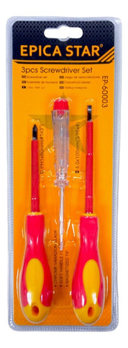 Destornilladores Aislados Rojos Phillips/paleta 3pcs 0