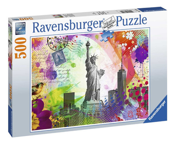 Puzzle Postal De Nueva York 500 Piezas- Ravensburger 0 Puzzle Postal De Nueva York 500 Piezas- Ravensburger 0