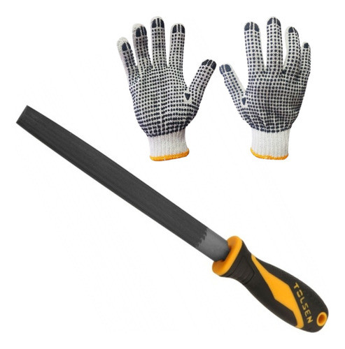 Lima Media Caña Tolsen 8 Pulgadas Acero T12 Mango Plástico 0