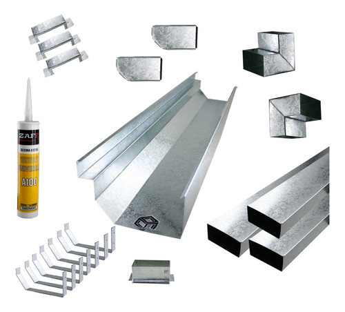 Canaleta P/armar 6 Metros Desague Galvanizado 1 Bajada 0