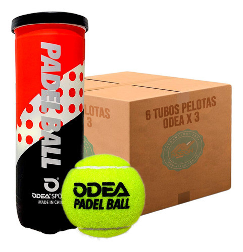 Pelota Odea Padel: 6 Tubos Por 3 0