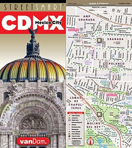 Book : Streetsmart Mexico City Map By Vandam - Laminated.. 0