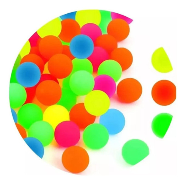 30 Pelotas Saltarinas Fluo Juguete Piñata Souvenir 0
