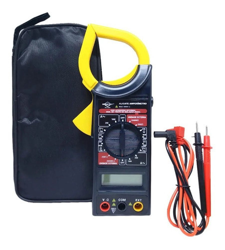 Alicate Amperímetro Digital 266 Estojo Ponta Teste + Bateria 0