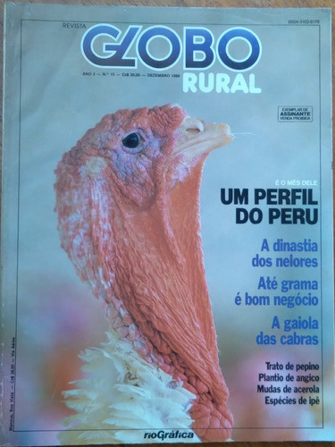 Revista Globo Rural 15 / Um Perfil Do Peru / Nelore Cabras. 0