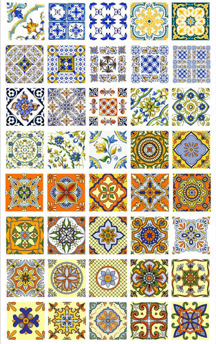 Originales Vectores. Azulejos 01. Super Exclusivo!! 0