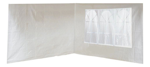 Conjunto 2 Paredes Gazebo Blanco Mor Con Y Sin Ventana 0