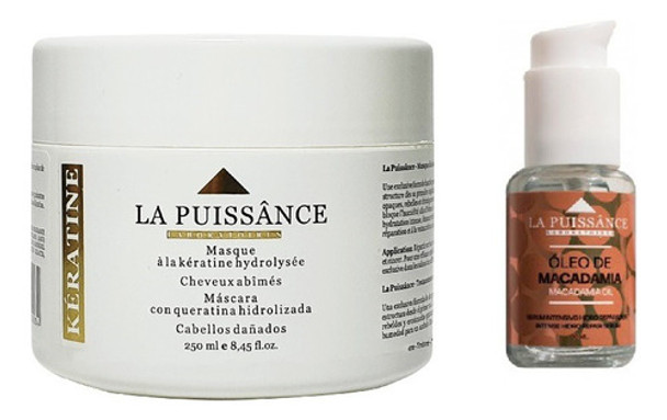 Máscara  Keratina 250ml + Oleo  Macadamia  La Puissance 0