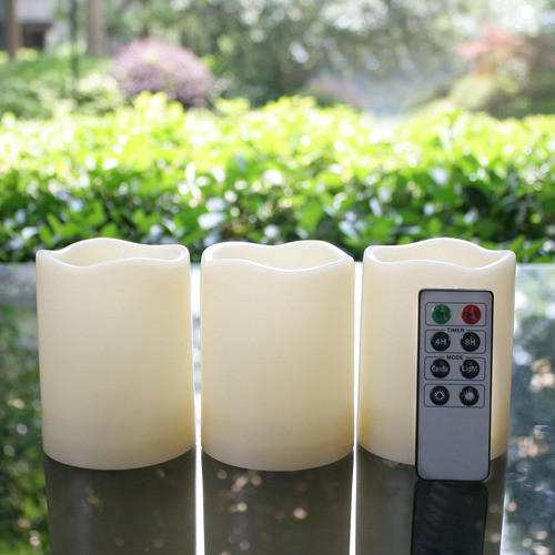 Velas Led Sin Llama Impermeables Para Exteriores, Funciona C 0