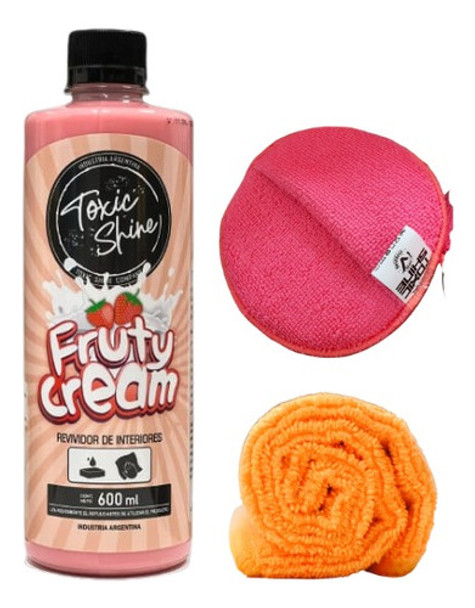 Kit Acondicionado De Plasticos Fruty Cream Toxic Shine 600cc 0 Kit Acondicionado De Plasticos Fruty Cream Toxic Shine 600cc 0