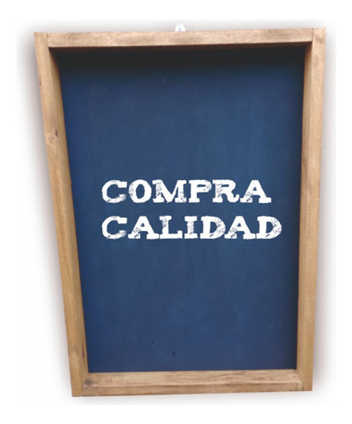 Pizarra Pizarrón Para Tiza Reforzada Para Colgar Bar 50x70cm 0