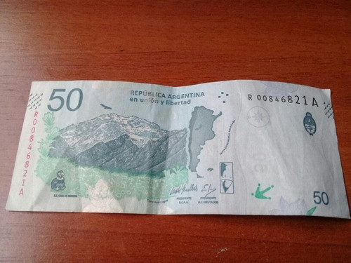 Billete 50 Pesos Cóndor Reposición Serie A Circulado Bueno 0