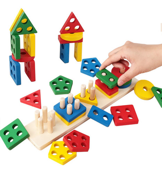 Montessori Stacking Toy Set For Toddlers 1, 2 And 3 Years O. 0