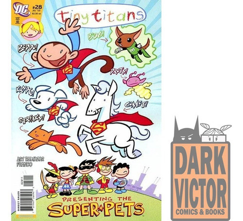 Tiny Titans #28 Presenting The Super Pets Ingles Stock 0