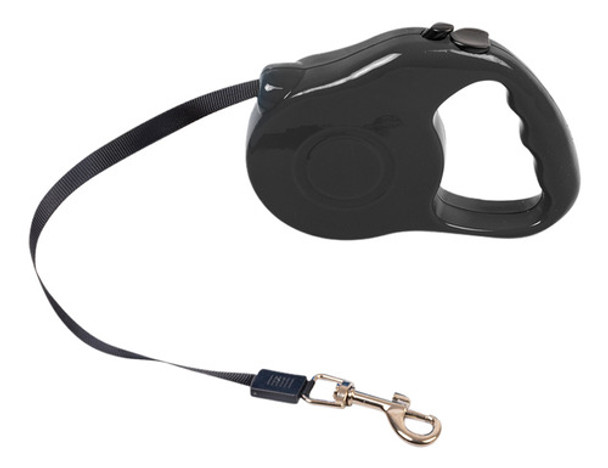Correa Extensible Mascota Retractil 5mts Hasta 15 Kg Negro 0