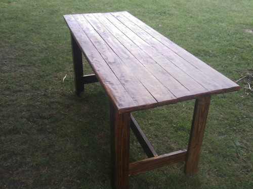 Mesa De Madera Maciza Para Interior Y Exterior,comedor, 0