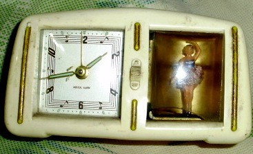 Antiguo Reloj Mesa Germany Bailarina Cuerda -restaurar 0