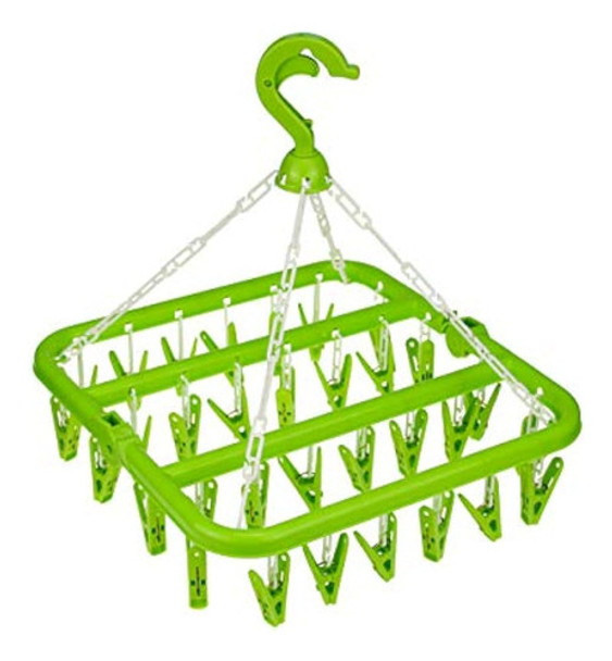 Colgadores Para Ropa Con 32 Clips, Estante Para Pinzas Para 0