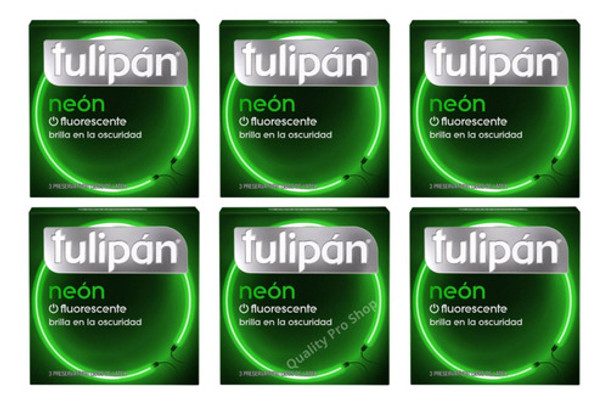 Preservativos Tulipán Neón 6 Cajitas X3 (18) Discreto 0