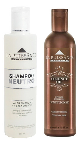Tratamiento De Coco 300 Ml La Puissance + Shampoo Neutro 0