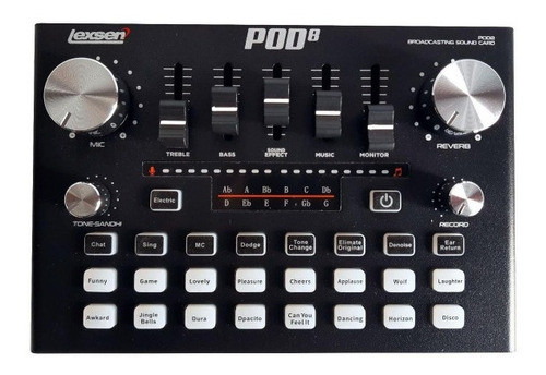 Mixer Bluetooth Portátil Lexsen Pod8 Interfaz Usb Mic Cel Pr 0