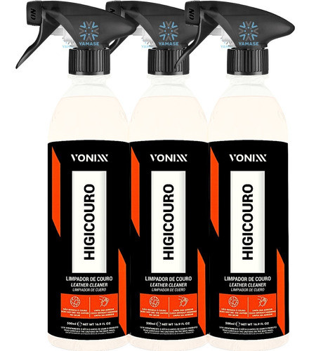 03 Limpador De Couro Higicouro Limpa E Higieniza Vonixx 0